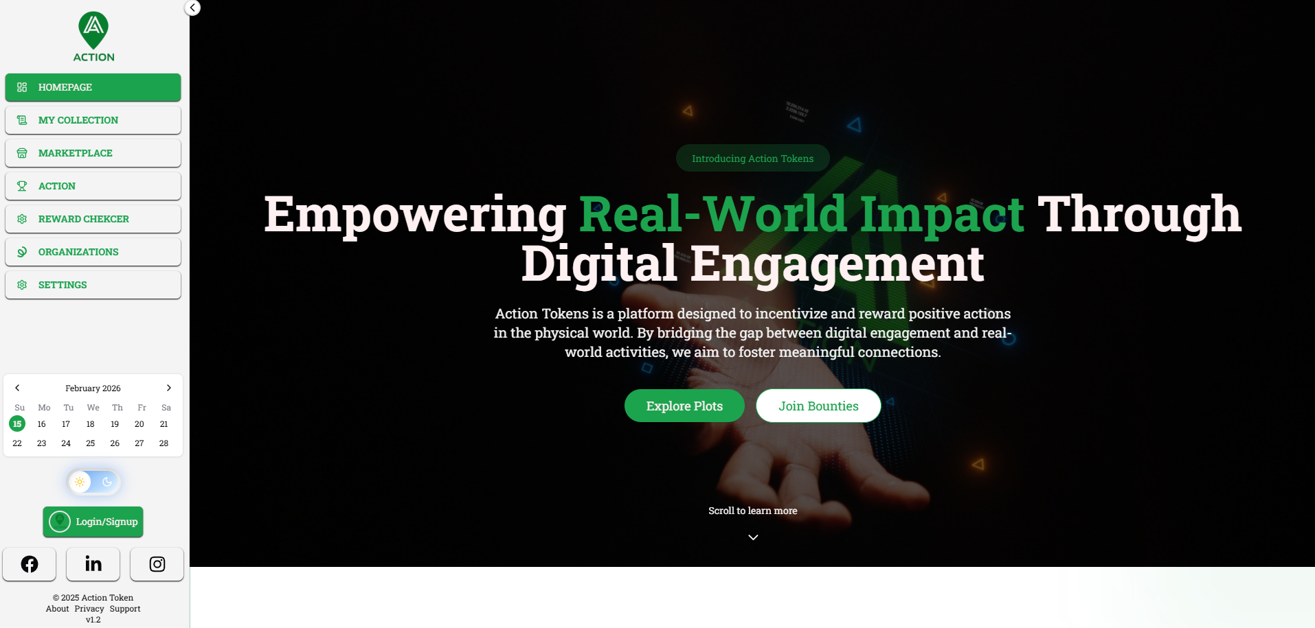 Action Tokens screenshot